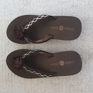 Lindsay Phillips wedge flip flops